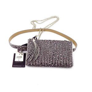 Inc International Concepts Belt Bag Convertible Quilted Leopard-Print Size Large